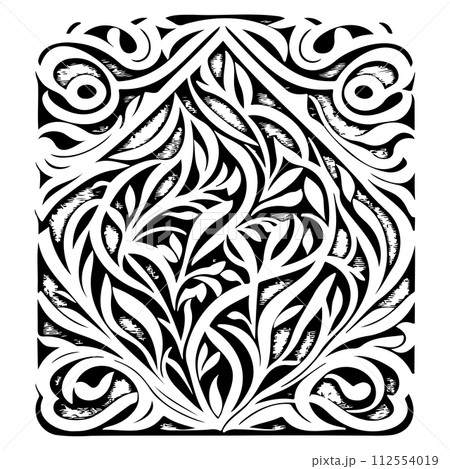 Laser engraving patterns ornament decoration illustration Laser engraving patterns ornament decoration illustration 112554019