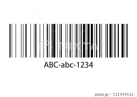 Bar code label template. Barcode icon. Visual data representation with product information isolated on white background. Vector graphic illustration Bar code label template. Barcode icon. Visual data representation with product information isolated on white background. Vector graphic illustration 112554512