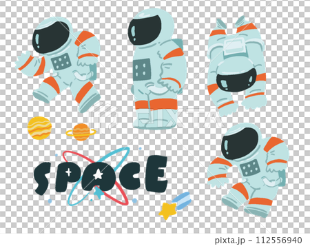 穿著太空服的人的變形流行插圖集 112556940
