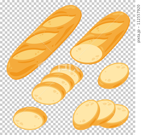 French bread baguette set 112557920