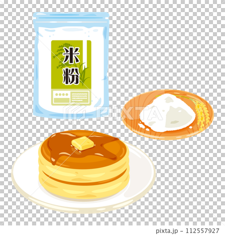 rice flour and pancakes 112557927