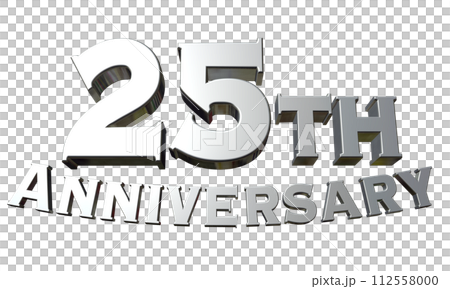 3DCG角色「25週年/25週年」銀、銀 3DCG角色「25週年/25週年」銀、銀 112558000