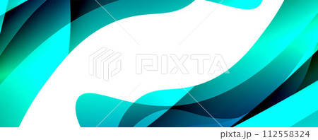Trendy simple fluid color gradient abstract background with dynamic wave line effect. Vector Illustration For Wallpaper, Banner, Background, Card, Book Illustration, landing page 112558324