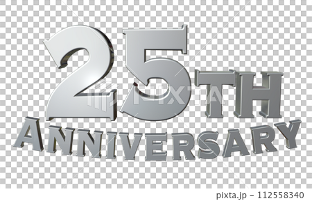 3DCG角色「25週年/25週年」銀、銀 3DCG角色「25週年/25週年」銀、銀 112558340