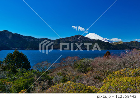 神奈川県 恩師箱根公園から芦ノ湖と富士山の風景 神奈川県 恩師箱根公園から芦ノ湖と富士山の風景 112558442