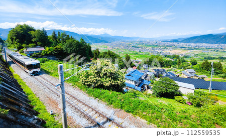 姨捨駅から善光寺平の眺め 姨捨駅から善光寺平の眺め 112559535