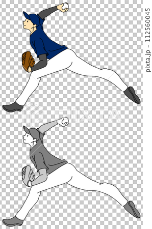 棒球運動員投球的插圖集 棒球運動員投球的插圖集 112560045