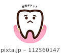 歯周ポケットの汚れに落胆する歯 112560147