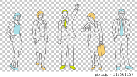 Business people flat illustration set 112561157