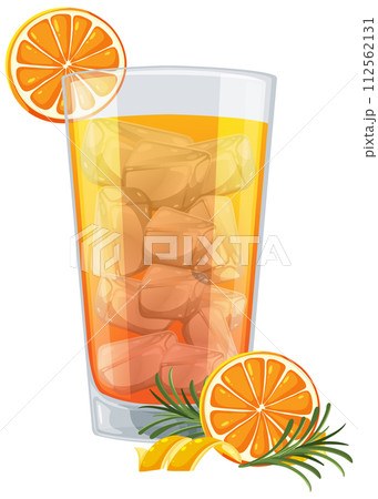 Refreshing Citrus Iced Drink Illustration 112562131