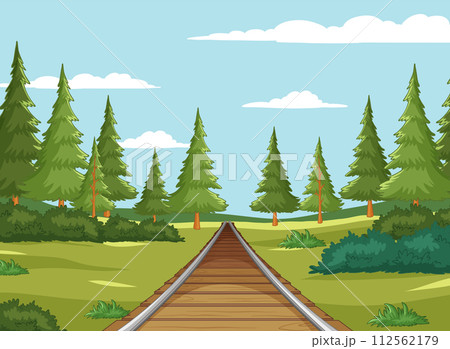 Serene Forest Railway Journey Serene Forest Railway Journey 112562179