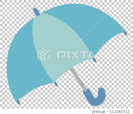 青い傘のベクターイラスト 青い傘のベクターイラスト 112562512