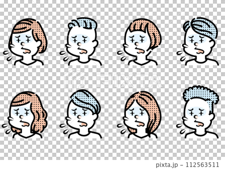 咳をしている人のイラスト 咳をしている人のイラスト 112563511