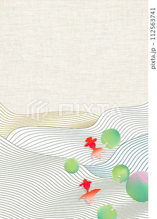 金魚 夏 和柄 背景 金魚 夏 和柄 背景 112563741