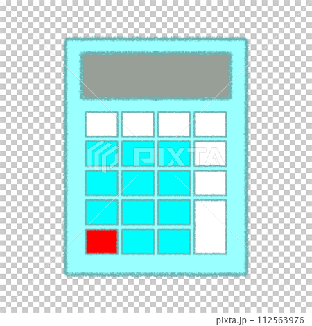 電卓のクレヨンイラスト 電卓のクレヨンイラスト 112563976