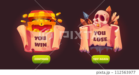 Pirate game win and lose windows set Pirate game win and lose windows set 112563977