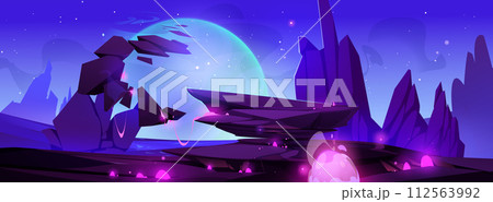 Alien planet landscape Alien planet landscape 112563992