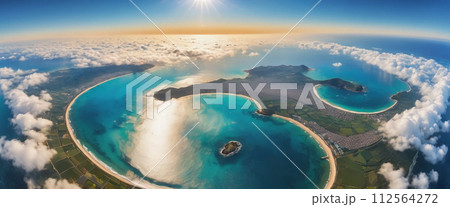 スカイダイビング 航空写真風 スカイダイビング 航空写真風 112564272