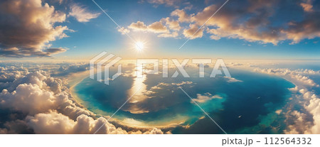 スカイダイビング 航空写真風 スカイダイビング 航空写真風 112564332