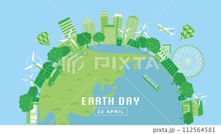 アースデー エコな街並み(フルHD 16:9サイズ) アースデー エコな街並み(フルHD 16:9サイズ) 112564581