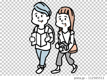 旅行插畫_情侶 112565511