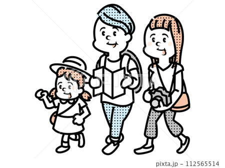 旅行のイラスト_家族 旅行のイラスト_家族 112565514