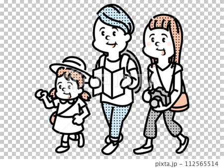 旅行のイラスト_家族 旅行のイラスト_家族 112565514