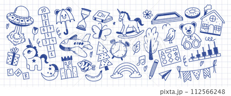 Collection of daycare doodle.  112566248