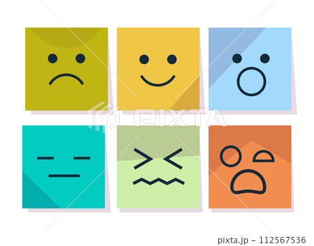 set stickers with different emotions mental health awareness month banner horizontal set stickers with different emotions mental health awareness month banner horizontal 112567536