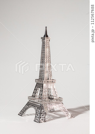 An elegant metal statue of the tower. Metal Construction Kit An elegant metal statue of the tower. Metal Construction Kit 112567688