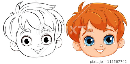 Cheerful Boy Character Illustration 112567742