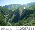 滝が見える山の風景 112567811