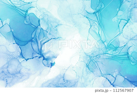 水や海イメージの夏らしい爽やかなアブストラクト背景イラスト 112567907