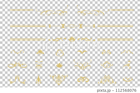 golden vintage decoration set 112568076