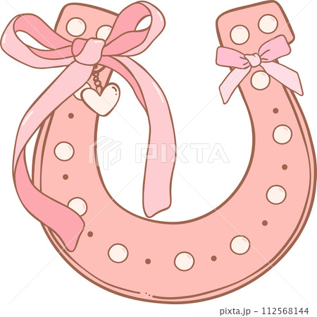 Coquette cowgirl with pink bow trendy element doodle hand drawing Coquette cowgirl with pink bow trendy element doodle hand drawing 112568144