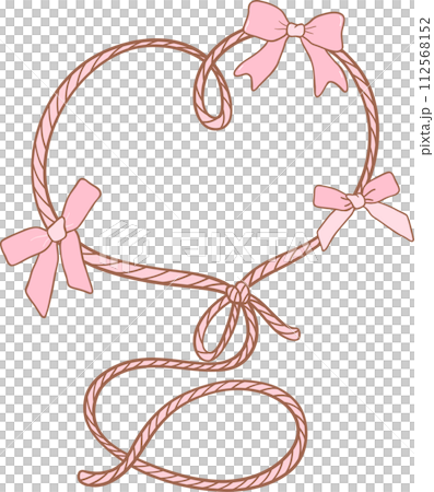 Coquette cowgirl with pink bow trendy element doodle hand drawing  112568152