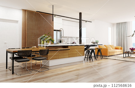 modern kitchen interior. 112568616