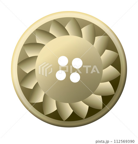Sewing button icon, isolated on white. Circular button for clothes, art or crafts. Fashion and needlework. Vector isolated illustration Sewing button icon, isolated on white. Circular button for clothes, art or crafts. Fashion and needlework. Vector isolated illustration 112569390