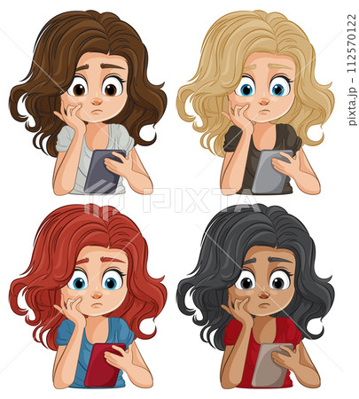 Diverse Women Expressing Concern and Worry 112570122