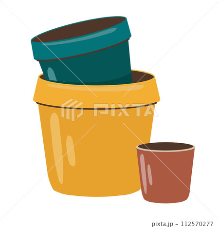 Garden flower pots in vector Garden flower pots in vector 112570277