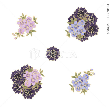 【透過png】和風素材D【桜】 112570461