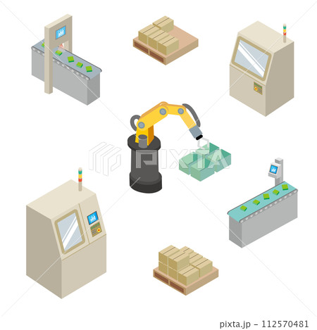 製造工場の機械や装置のイラスト 製造工場の機械や装置のイラスト 112570481