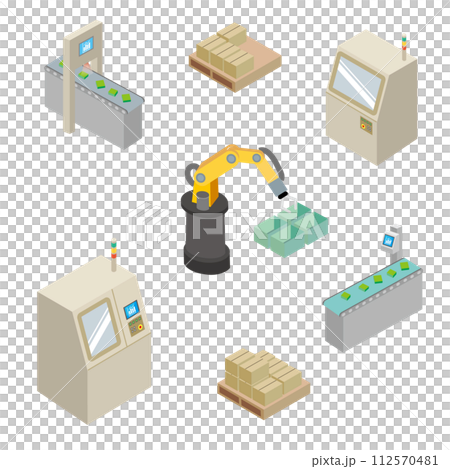 製造工場の機械や装置のイラスト 製造工場の機械や装置のイラスト 112570481
