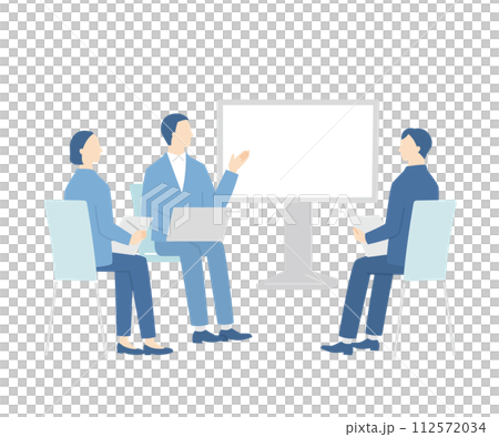勉強会に参加するビジネスパーソン 112572034