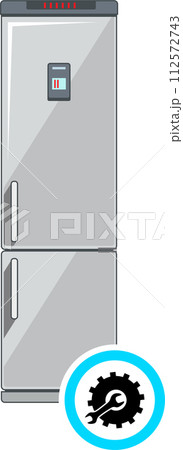Kitchen Refrigerator Repair Service. Vector illustration. Kitchen Refrigerator Repair Service. Vector illustration. 112572743