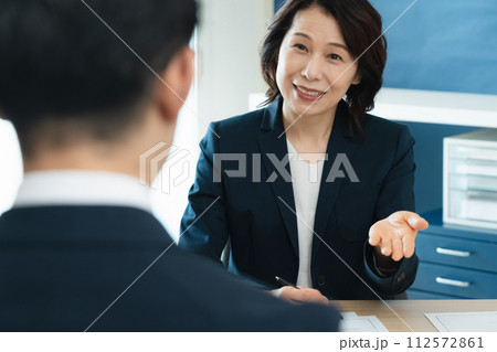 商談するビジネスウーマン 商談するビジネスウーマン 112572861