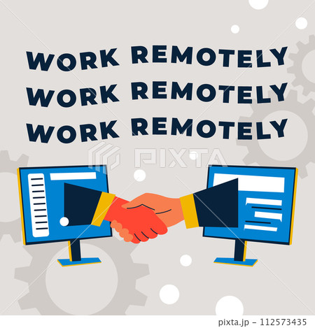 Work remotely, professional development banner Work remotely, professional development banner 112573435