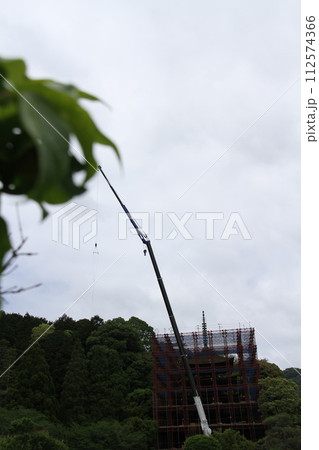 瑠璃光寺　山口県山口市観光　修繕工事中五重塔  japan yamaguchi  貴重　レア 112574366