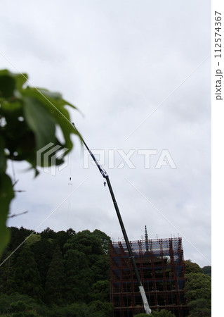 瑠璃光寺　山口県山口市観光　修繕工事中五重塔  japan yamaguchi  貴重　レア 112574367