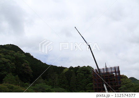 瑠璃光寺　山口県山口市観光　修繕工事中五重塔  japan yamaguchi  貴重　レア 112574377